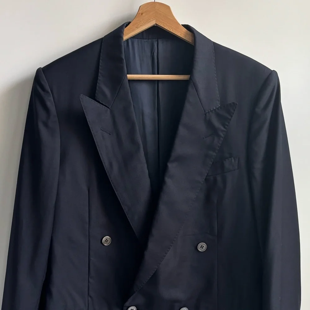 Canali Loro Piana Tyrone Wool Classic Black Men's Blazer Size 50